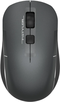 Мышь A4Tech Fstyler FB26CS Air2 серый/черный оптическая 2000dpi silent беспров. BT/Radio USB для ноутбука 4but (FB26CS AIR2 SMOKY GREY)