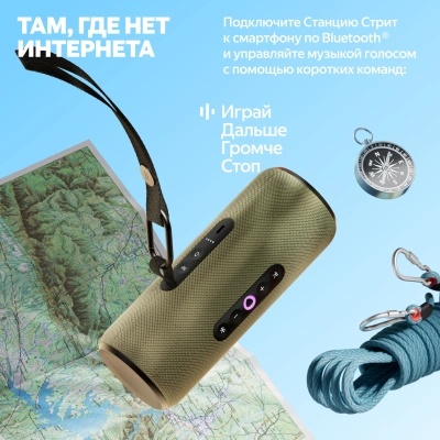 Умная колонка Yandex Стрит Алиса фиолетовый 30W 2.0 BT/Wi-Fi 10м 3300mAh (YNDX-00030VIO)