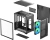 Корпус Deepcool CG590 MESH 2F черный без БП ATX 11x120mm 2xUSB3.0 audio bott PSU
