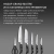 Набор ножей кухон. Victorinox Grand Maitre Cutlery Block 7.7243.6 (7.7243.6) компл.:6предм. с подставкой черный подар.коробка