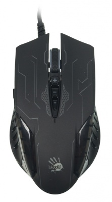 Мышь A4Tech Bloody Q51 черный/рисунок оптическая 6200dpi USB 8but