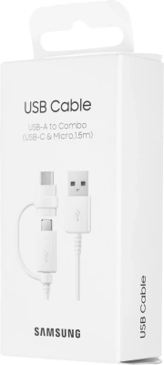 Кабель Samsung EP-DG930DWEGRU USB (m)-USB Type-C (m)/micro USB (m) 1.5м белый