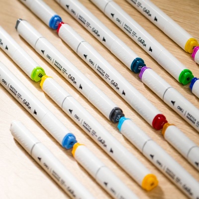 Набор маркеров для скетчинга Deli EC187-60 ColoRun 11мм 150мм трехгр. двойной пиш. наконечник 1-5мм 60цв. ассорти пластиковая коробка (60шт.)