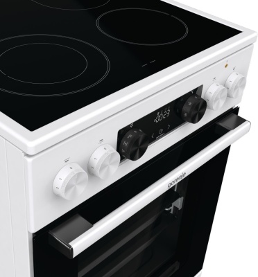 Плита Электрическая Gorenje GECS5C70WA белый/черный стеклокерамика (без крышки)