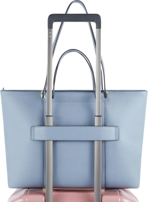 Деловая сумка женская Piquadro Circle BD3336W92/AZ3 с отделением для ноутбука 14" голубая натур.кожа