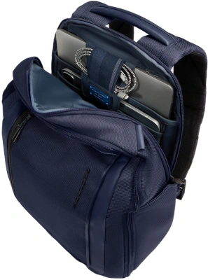 Рюкзак мужской Piquadro Lyss CA6928S143BM/BLU синий полиэстер/натур.кожа