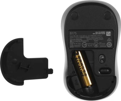 Мышь Logitech B175 черный оптическая 1000dpi беспров. USB для ноутбука 2but (910-004332)