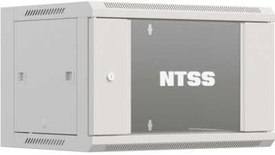 Шкаф коммутационный NTSS Премиум (NTSS-W18U6060GS) настенный 18U 600x600мм пер.дв.стекл 60кг серый 515мм 34кг 220град. 900мм IP20 сталь