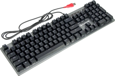 Клавиатура A4Tech B760 механическая серый USB Multimedia for gamer LED (B760 GREY (BLACK SWITCH)) кабель 1.8м