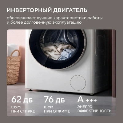 Стиральная машина Hyundai WME7218 класс: A+++ загр.фронтальная макс.:7кг белый инвертор