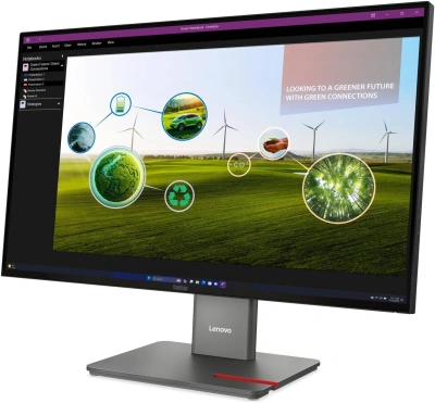 Монитор Lenovo 27" ThinkVision P27q-40 черный IPS LED 16:9 HDMI матовая HAS Piv 1500:1 350cd 178гр/178гр 2560x1440 120Hz DP Quad 2K (1440p) USB 6.4кг