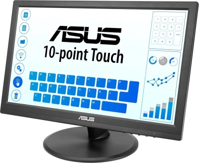 Монитор Asus 15.6" VT169HE черный IPS LED 16:9 HDMI матовая 1000:1 220cd 170гр/170гр 1920x1080 60Hz VGA FHD Touch 1.46кг