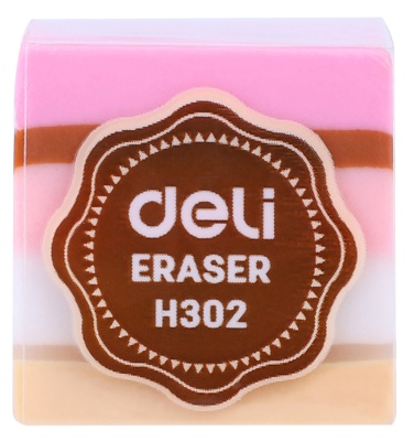 Ластик Deli EH302 прямоугольный 35x35x35мм ассорти индивидуальная картонная упаковка