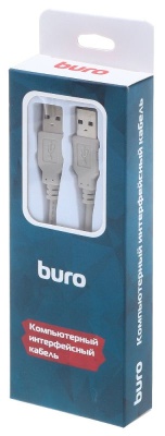 Кабель Buro USB A(m) USB A(m) 1.8м (BHP RET USB_AM18) серый (блистер)