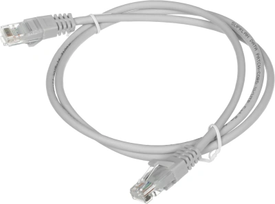 Патч-корд Suprlan 10-0142 UTP RJ-45 вил.-вилка RJ-45 кат.5E 1м серый LSZH 26AWG