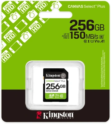 Флеш карта SDXC 256GB Kingston SDS3/256GB Canvas Select Plus V10 w/o adapter