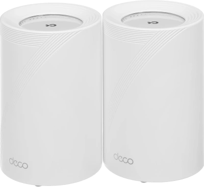 Бесшовный Mesh роутер TP-Link Deco BE65 Pro (DECO BE65 PRO(2-PACK)) BE9300 100/1000/2500/5000BASE-T белый (упак.:2шт)