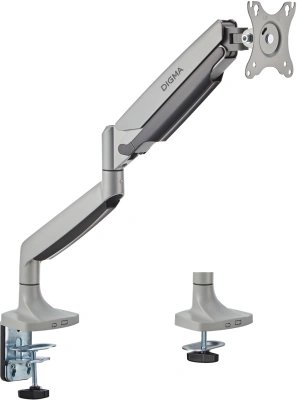 Кронштейн для мониторов ЖК Digma D-MM301 серый 17"-45" макс.15кг крепление к столешнице поворот и наклон
