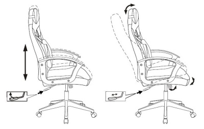 Кресло игровое Zombie Driver черный/красный экокожа с подголов. крестов. пластик