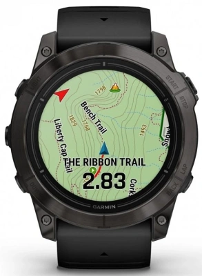 Смарт-часы Garmin Epix Pro gen.2 51мм 1.4" AMOLED корп.серый рем.черный (010-02804-21)