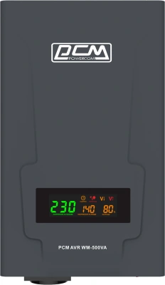Стабилизатор напряжения Powercom WM-500VA 400Вт 500ВА графитовый