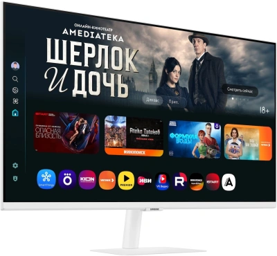 Монитор Samsung 32" M7 S32FM703UIXCI белый VA LED 16:9 HDMI M/M матовая 3000:1 300cd 178гр/178гр 3840x2160 60Hz 4K USB 6.8кг