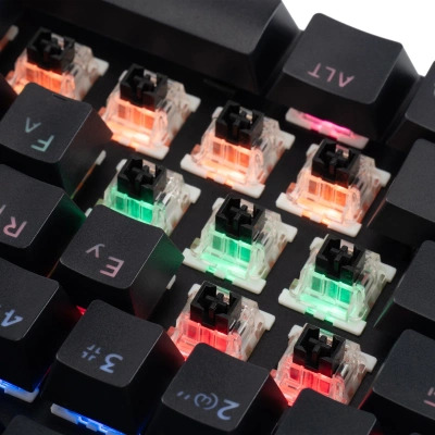Клавиатура Оклик 990 G2 механическая черный USB Multimedia for gamer LED (1875240) кабель 1.8м