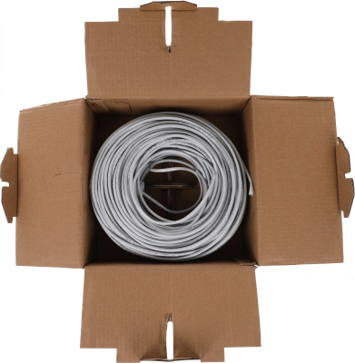 Кабель сетевой Buro BU-CCA-050-100m UTP 4 пары cat.5E solid 0.50мм CCA 100м серый