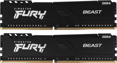 Память DDR4 2x32GB 3600MHz Kingston KF436C18BBK2/64 Fury Beast Black RTL Gaming PC4-28800 CL18 DIMM UDIMM 288-pin 1.35В dual rank с радиатором Ret