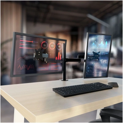 Кронштейн для мониторов Holder MDS-SU203-B черный 13"-32" макс.8кг настольный поворот и наклон верт.перемещ.