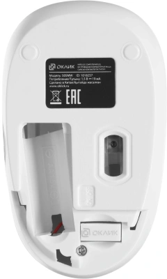 Мышь Оклик 505MW белый оптическая 1000dpi беспров. USB для ноутбука 3but (1018257)