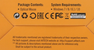 Мышь A4Tech OP-530NU черный оптическая 1200dpi USB 2but