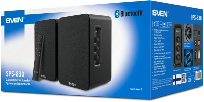 Колонки Sven АС SPS-830 2.0 черный 60Вт BT