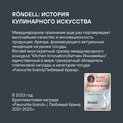 Сковорода Rondell Del mar RDA-1847 круглая 24см покрытие: Xylan Plus ручка съемная (без крышки) синий