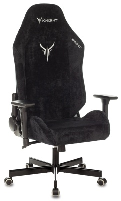 Кресло игровое Knight N1 Fabric черный Light-20 с подголов. крестов. металл