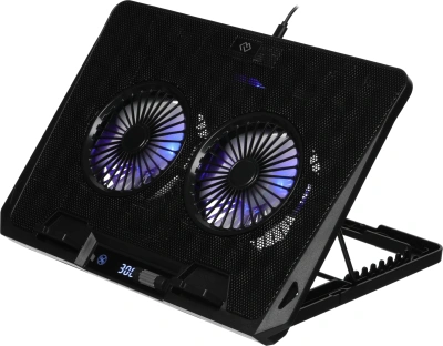 Подставка для ноутбука Digma D-NCP170-2x110 18" 400x288x45мм 52дБ 2xUSB 2x 110ммFAN 1100г Fan-control металл/пластик черный