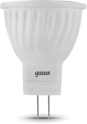 Лампа светодиодная Gauss Black 3Вт цок.:GU4 рефлек. 220B св.свеч.бел.теп. MR11 (упак.:10шт) (132517103)