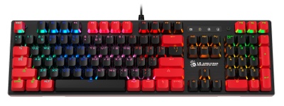 Клавиатура A4Tech B820N черный/красный USB for gamer LED (B820N ( BLACK + RED)) кабель 1.8м
