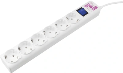 Сетевой фильтр Powercube SPG6-16-1,9M 1.9м (6 розеток) белый (коробка)