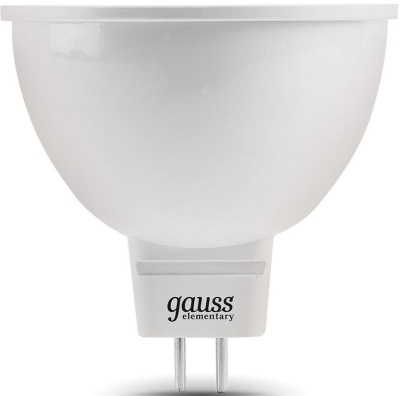 Лампа светодиодная Gauss Elementary MR16 9Вт цок.:GU5.3 спот 220B св.свеч.бел.теп. MR16 (упак.:10шт) (13519)