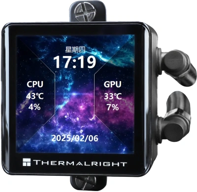 Система водяного охлаждения Thermalright Frozen Vision 360 V2 ARGB Soc-AM5/AM4/1200/1700/1851 черный 4-pin 27dB Al LCD Ret (F-VISION-360-BL-ARGB-V2)