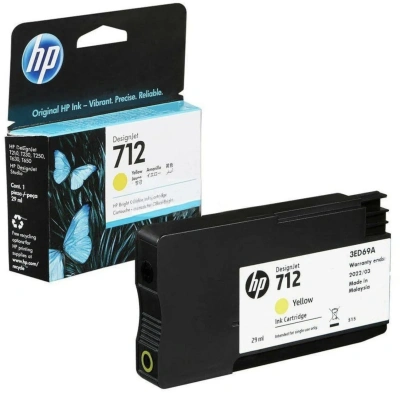 Картридж струйный HP 712 3ED69A желтый (29мл) для HP DJ Т230/630