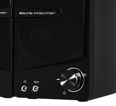 Колонки Оклик OK-126 2.0 черный 6Вт