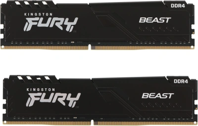 Память DDR4 2x16Gb 3600MHz Kingston KF436C18BBK2/32 Fury Beast Black RTL Gaming PC4-28800 CL18 DIMM 288-pin 1.35В single rank с радиатором Ret