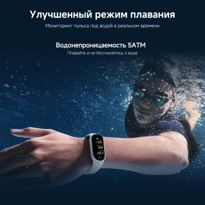 Фитнес-трекер Xiaomi Smart Band 10 AMOLED корп.:белый рем.:белый (BHR07Y5GL)