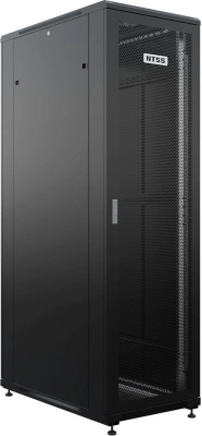 Шкаф серверный NTSS Премиум (NTSS-R42U80100PD/PDD-BL) напольный 42U 800x1000мм пер.дв.перфор. металл 900кг серый 910мм 160кг 1987мм IP20 сталь
