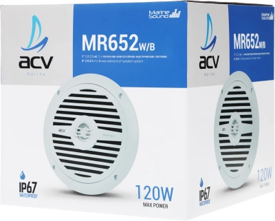 Колонки автомобильные ACV Marine MR652 60Вт 90дБ 16.5см (6 1/2дюйм) (ком.:2кол.) коаксиальные двухполосные