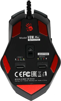 Мышь A4Tech Bloody V8M Max черный оптическая 12000dpi USB 8but