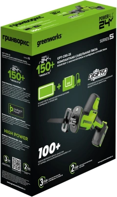 Сабельная пила Greenworks GPT-CRS-25 аккум. (1200507CUA)