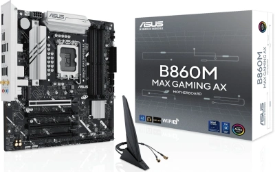 Материнская плата Asus B860M MAX GAMING AX Soc-1851 Intel B860 4xDDR5 mATX AC`97 8ch(7.1) 2.5Gg RAID+DP